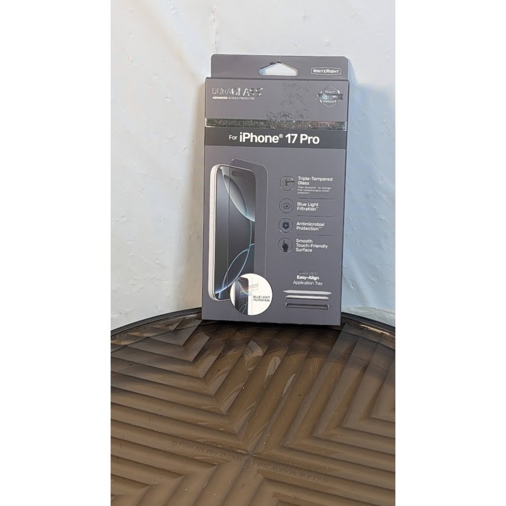 WriteRight DuraGlass Screen Protector iPhone 17 Pro Clear NIB Blue Light Filter